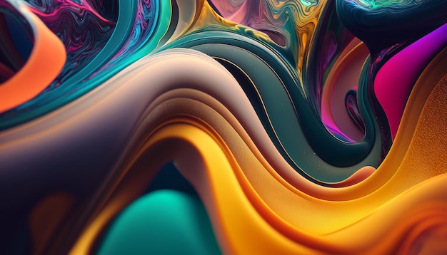 Abstracto colorido con patrón abstracto brillante y colorido AI generativa