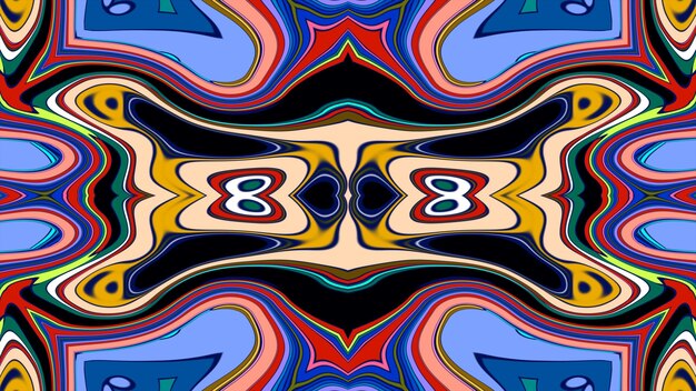 Abstracto colorido psicodélico mandala patrón de fondo para un festival de música de verano