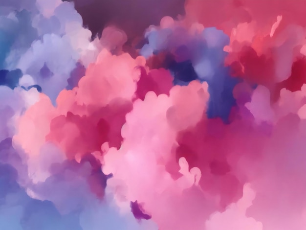 Abstracto colorido rosa suave cor pastel nuvem fundo multicolorido tinta gota fluido ai gerado