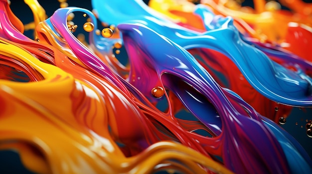 Foto abstracto colorido salpicaduras de fondo líquido