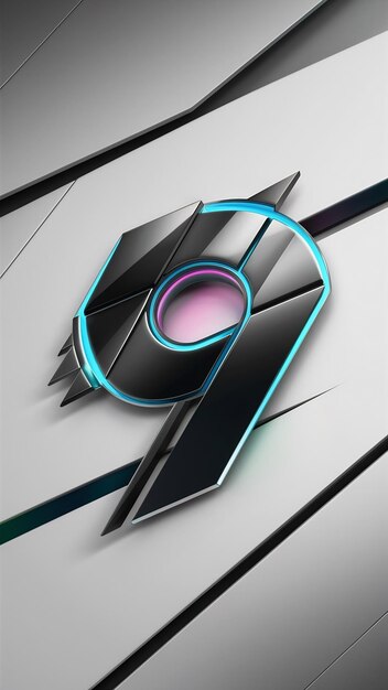 Abstracto de la compañía número nueve logotipo signo icono vectorial