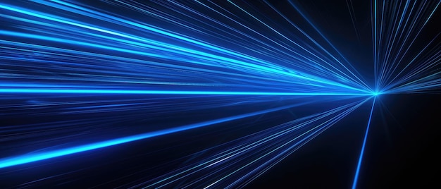 Abstracto Conceito de Velocidade dos Feixes de Luz Azul