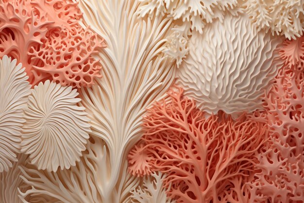 Abstracto de coral blando y beige