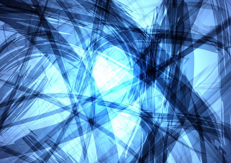 Foto abstracto cruce de las líneas azules