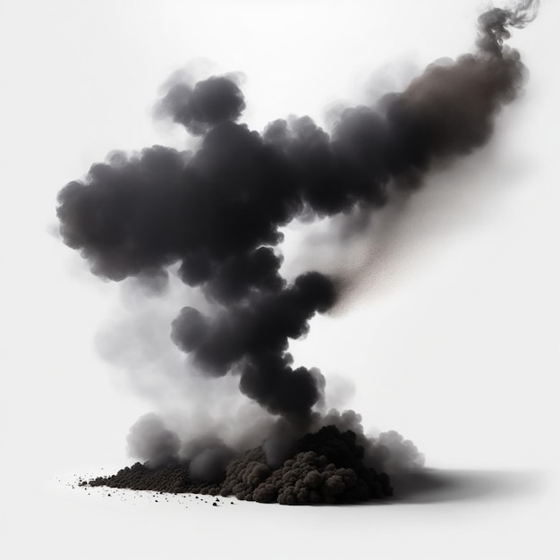 Abstracto de foto de fumaça branca isolada