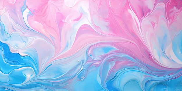 Abstracto de mármore óleo pintura acrílica fundo ilustração arte papel de parede cor azul rosa com fluido líquido mármoreado redemoinho papel textura banner pintura textura