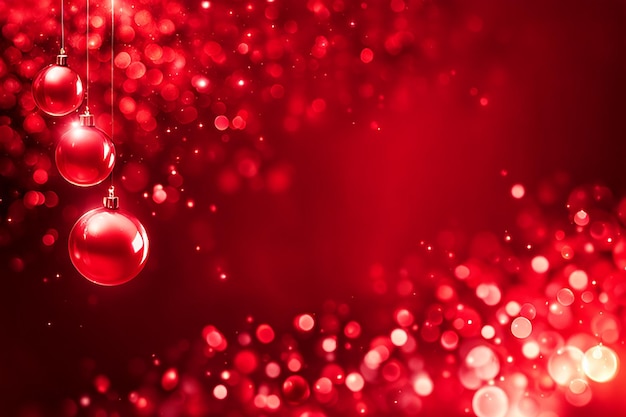 Abstracto de Natal e Ano Novo fundo brilhante luzes dourado-vermelho-azul com bokeh para qualquer projeto