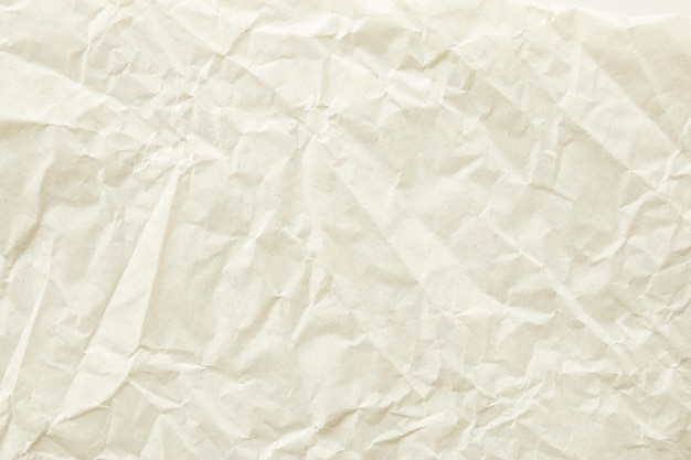 Abstracto de papel reciclado branco velho, arrugado e enrugado, fundo de textura
