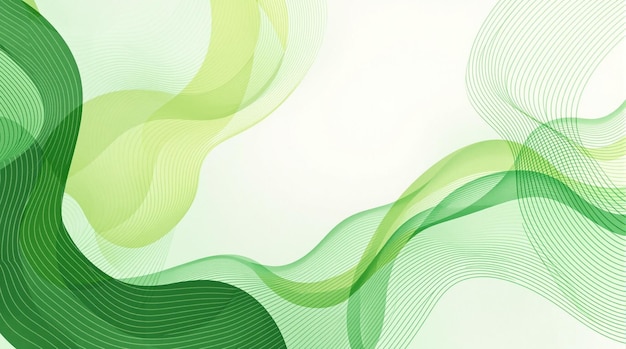Abstracto Desenho de ondas verdes e verdes claras