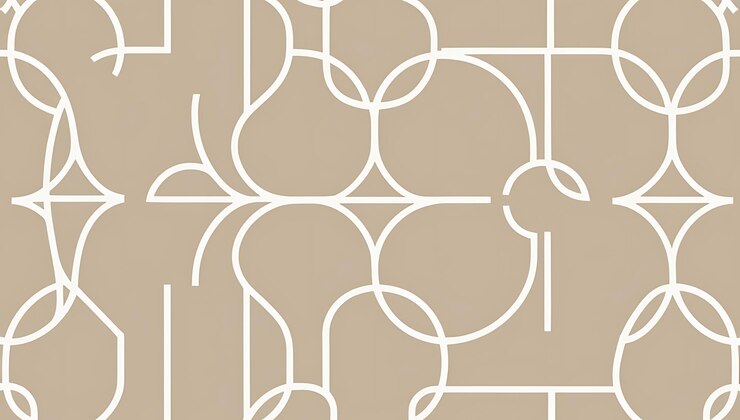 Foto abstracto diseño artístico de líneas geométricas beige y blancas
