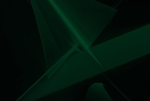 Abstracto diseño de fondo geométrico 3D belleza oscura color verde