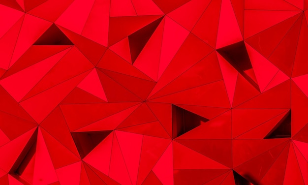 Abstracto diseño de fondo geométrico 3d luz dura cetro color rojo