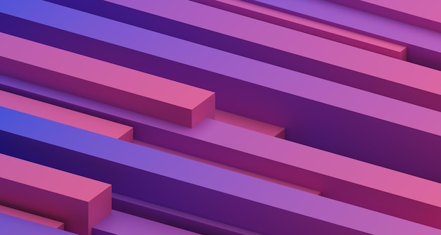 Abstracto diseño de fondo geométrico de renderizado 3D púrpura y rosa