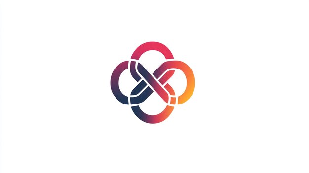 Abstracto Diseño de gradiente entrelazado Logotipo moderno