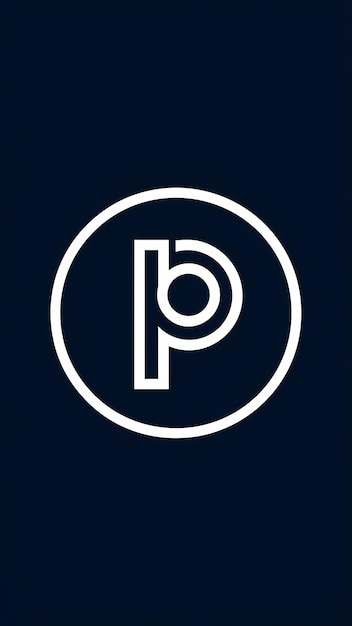 Abstracto diseño del logotipo de la empresa P letra círculo signo vector icono