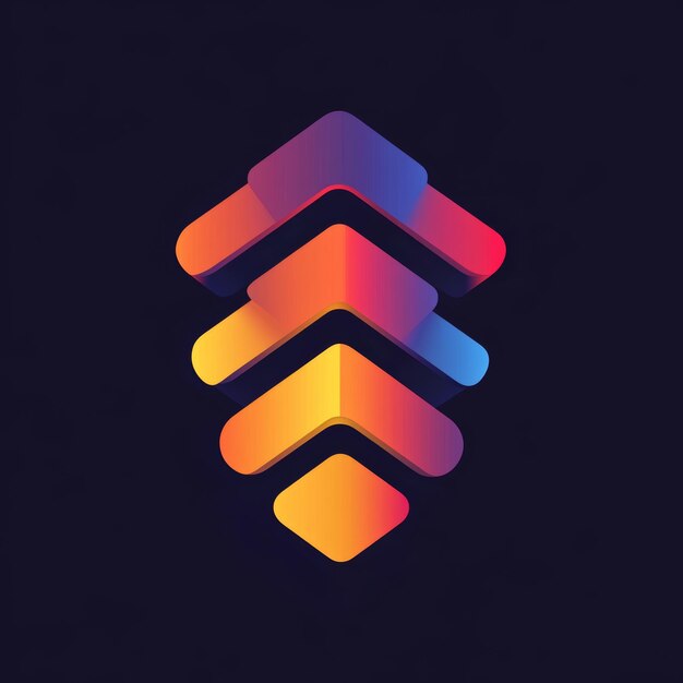 Abstracto Diseño del logotipo de la flecha colorida