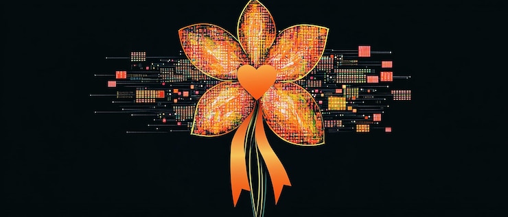Foto abstracto diseño de logotipo de flor creación de arte digital