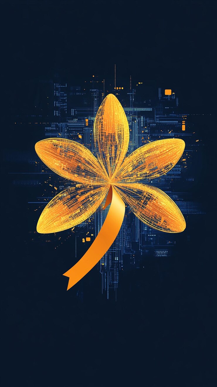 Foto abstracto diseño de logotipo de flor creación de arte digital