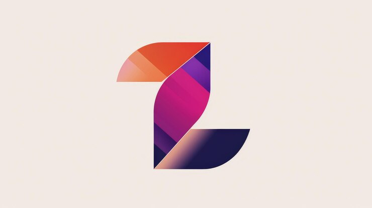 Foto abstracto diseño de logotipo en forma de z colorido