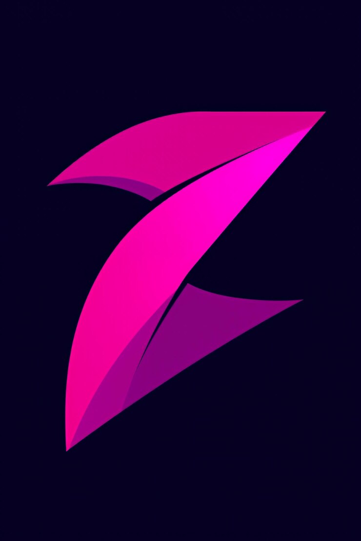 Foto abstracto diseño del logotipo de la letra rosa z