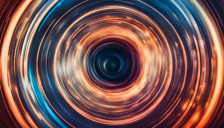 Foto abstracto diseño de movimiento de zoom radial gradiente borroso