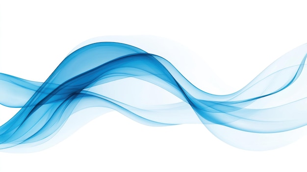 Abstracto diseño de ondas azules fondo blanco curvas de flujo encabezado del sitio web