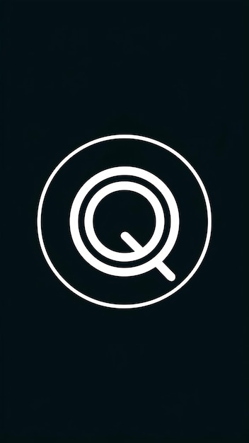 Abstracto diseño vectorial del icono de la esfera, el círculo, el signo Q, la letra y el logotipo