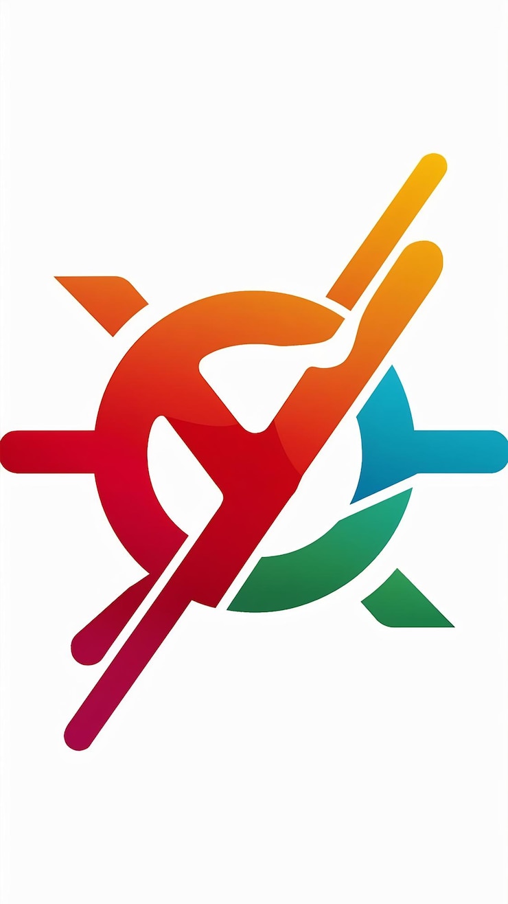 Foto abstracto diseño vectorial de logotipo lineal con señal de círculo de letra y