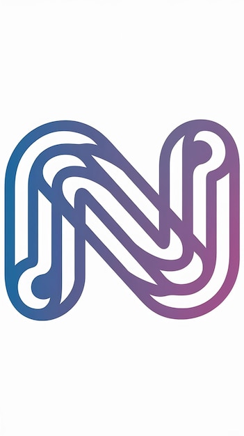 Abstracto Diseño vectorial de signos de empresas con icono de logotipo lineal de la letra N