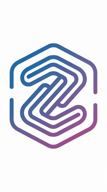 Abstracto Diseño vectorial de signos hexagónicos con icona lineal de la letra Z del logotipo