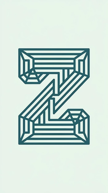 Abstracto Diseño vectorial de signos hexagónicos con icona lineal de la letra Z del logotipo