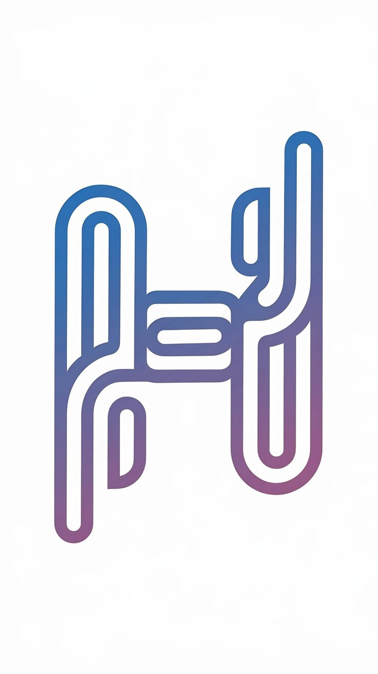 Foto abstracto diseño vectorial de signos de logotipo lineal de la letra h