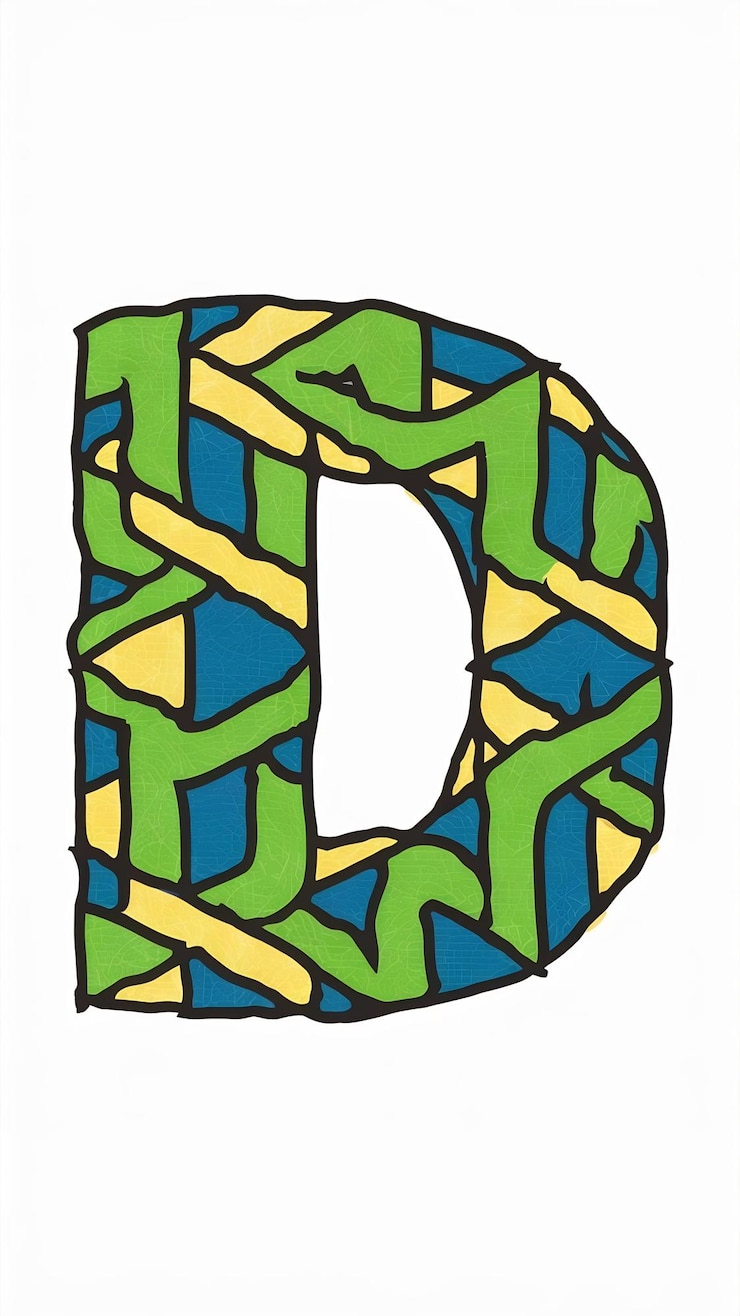 Foto abstracto divertido colorido rombo icono letra d logotipo signo diseño vectorial
