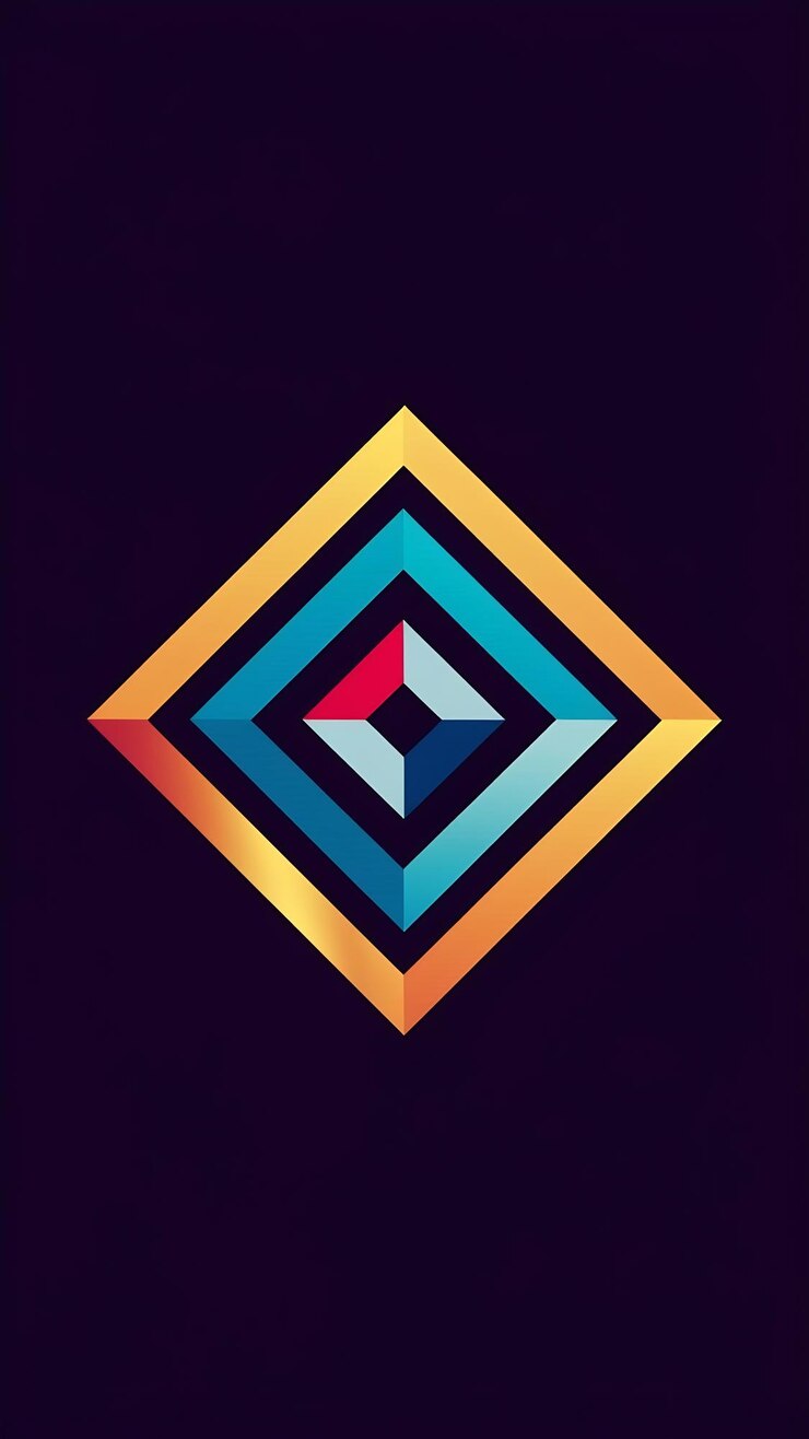 Foto abstracto divertido colorido rombo icono letra w diseño vectorial de signo de logotipo