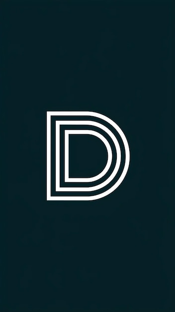 Abstracto elementos de forma divertida icono de signo de logotipo de la compañía D registro de letras