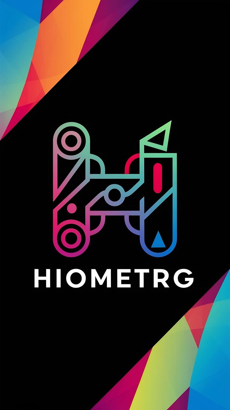 Foto abstracto elementos de forma divertida el logotipo de la compañía el icono de la señal de la letra h el registro