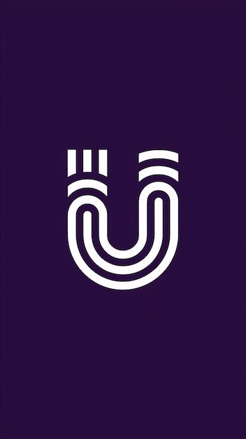 Abstracto elementos de forma divertida el logotipo de la compañía el icono de la señal de la letra U el registro