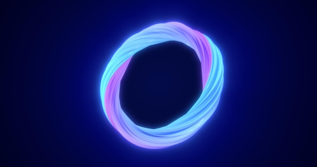 Abstracto energía azul magia brillante resplandeciente anillo giratorio de líneas fondo