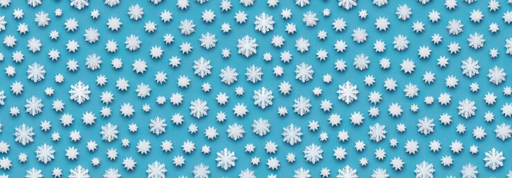 Foto abstracto floco de neve borda sem costura flocos de neve padrão sem costura queda de neve fundo de repetição