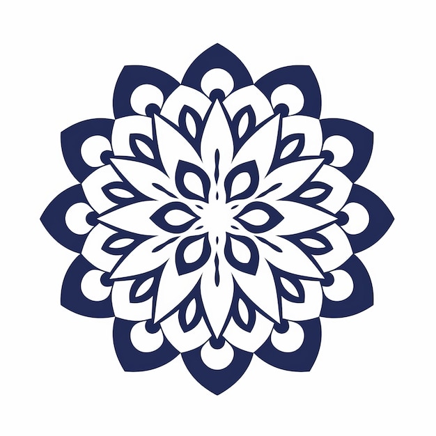 Abstracto Flor de Mandala Diseño limpio y sencillo con impresión holotónica