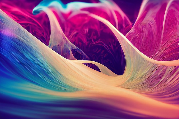 Abstracto fluyendo fondo de onda de neón