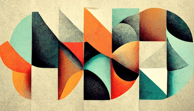 Abstracto Fondo de estilo Neo Memphis con textura granulada Diseño contemporáneo de moda Arte digital
