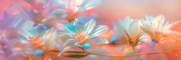 Abstracto fondo de flores papel tapiz hermoso diseño de cartel flores colores de neón acuarela de colores pantalla ancha