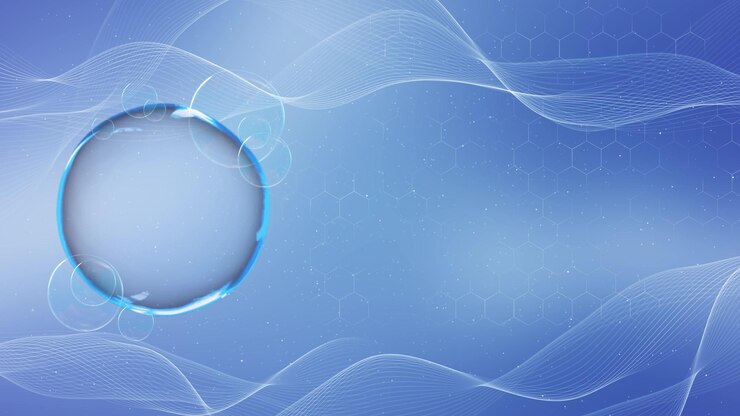 Abstracto Fondo futurista azul con círculo