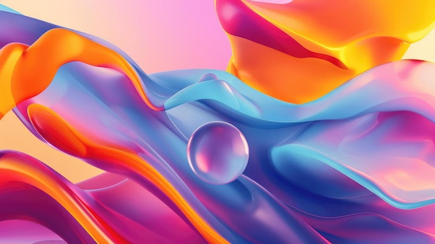 Abstracto fondo líquido fluido colorido Colores vibrantes y texturas suaves