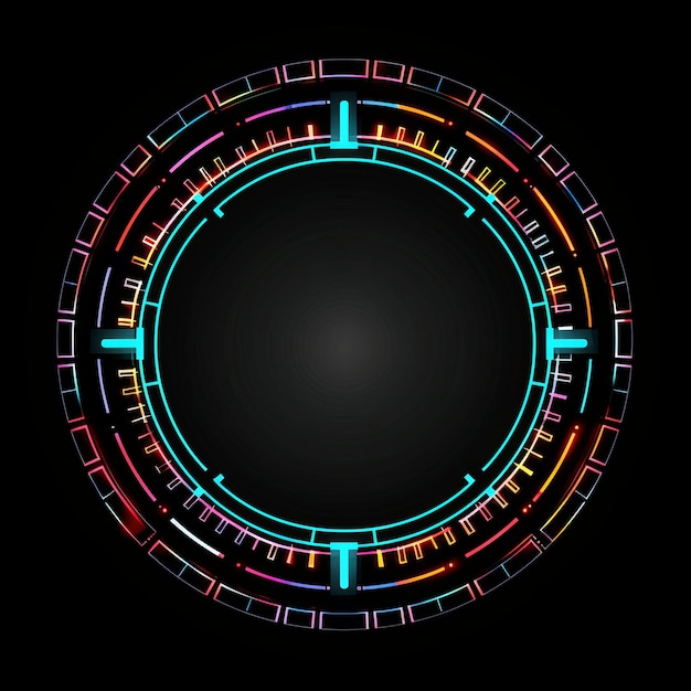 Foto abstracto de la forma circular de la interfaz de usuario gráfica de hud