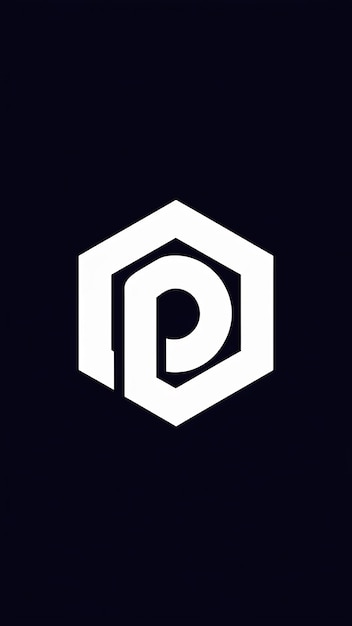 Abstracto forma hexagonal plana D logotipo letra signo icónico vector des