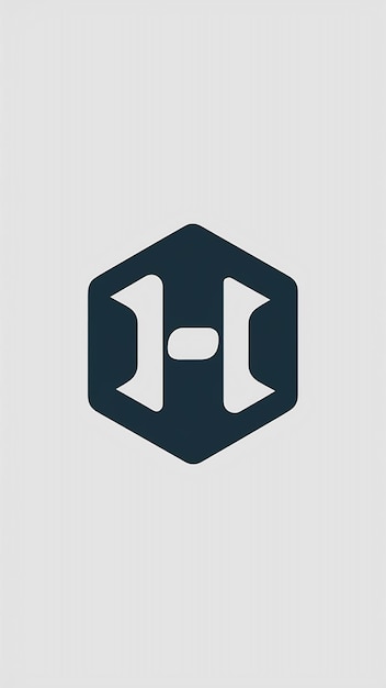 Abstracto forma hexagonal plana H logotipo letra signo icónico vector des