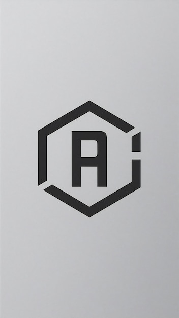 Abstracto forma hexagonal plana Una letra de logotipo signo icónico vector des