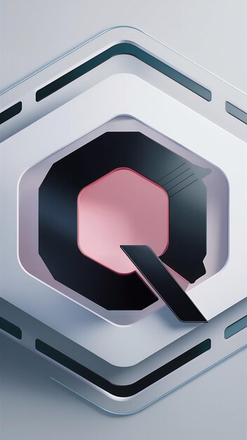 Abstracto forma hexagonal plana Q letra del logotipo signo icónico vector des